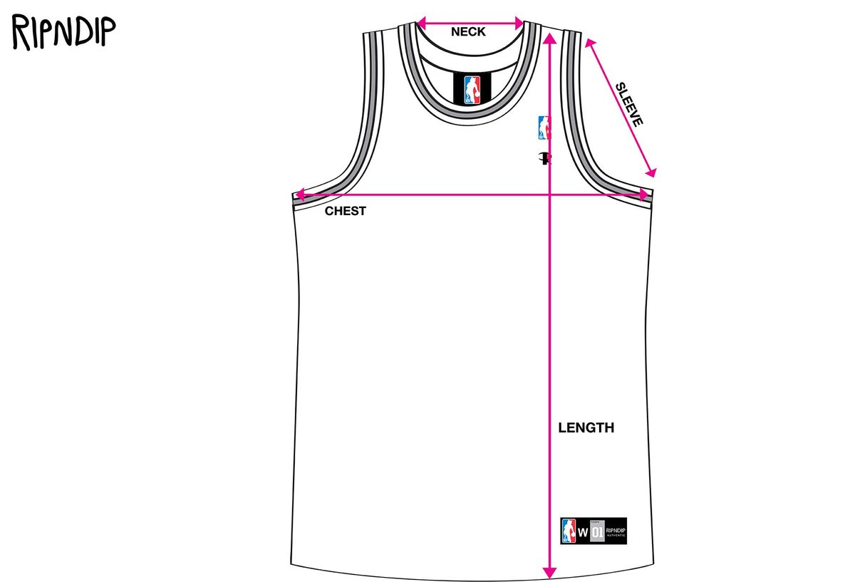 Basketball Jersey Size Chart measurement diagram