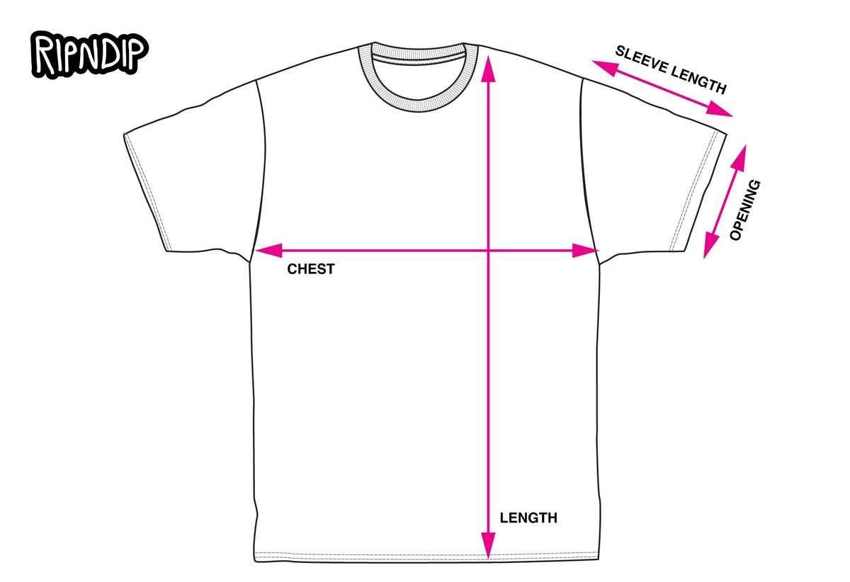 SHORT SLEEVE TEE measurement diagram