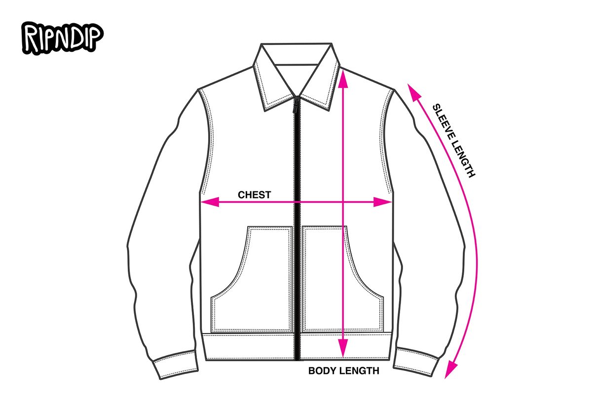 WORK JACKET measurement diagram