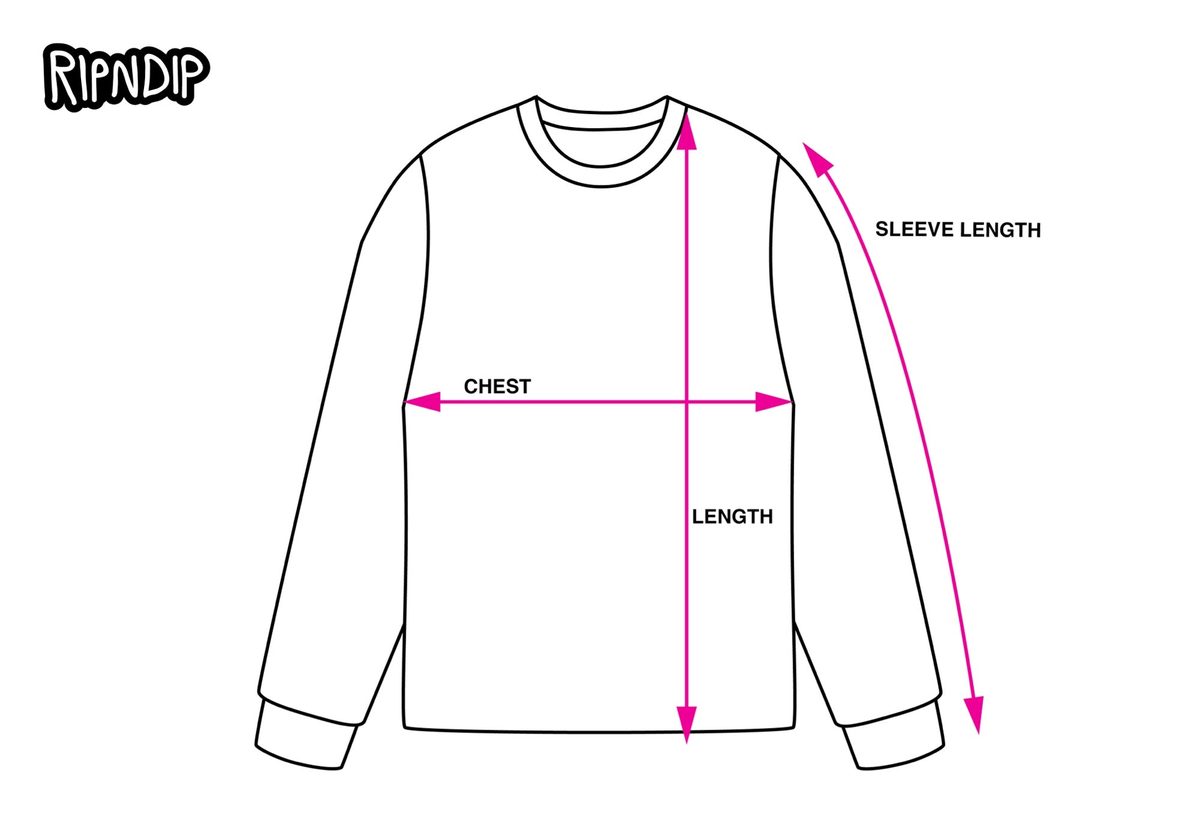 LONG SLEEVE JERSEY measurement diagram