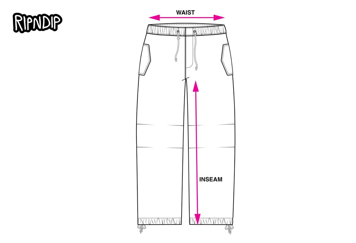 DRAWSTRING PANTS measurement diagram