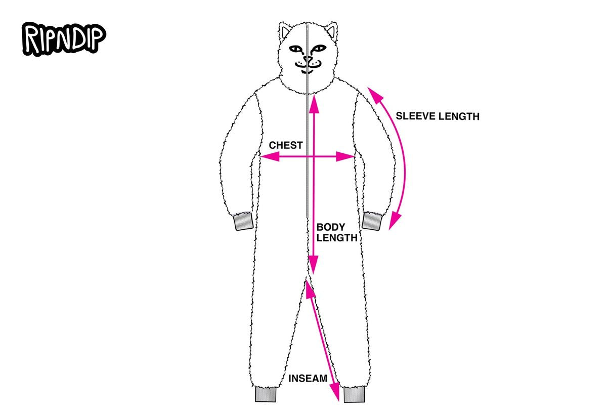 ONESIE measurement diagram