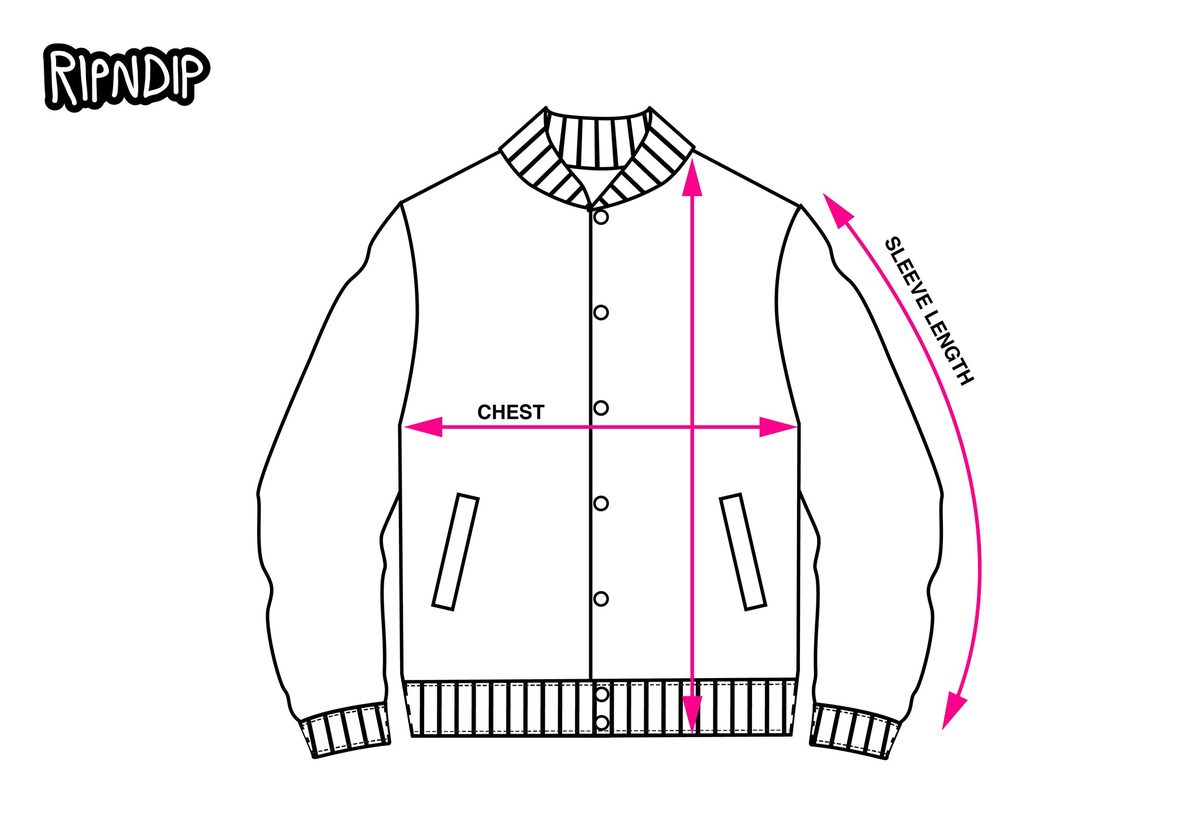 STADIUM JACKET measurement diagram