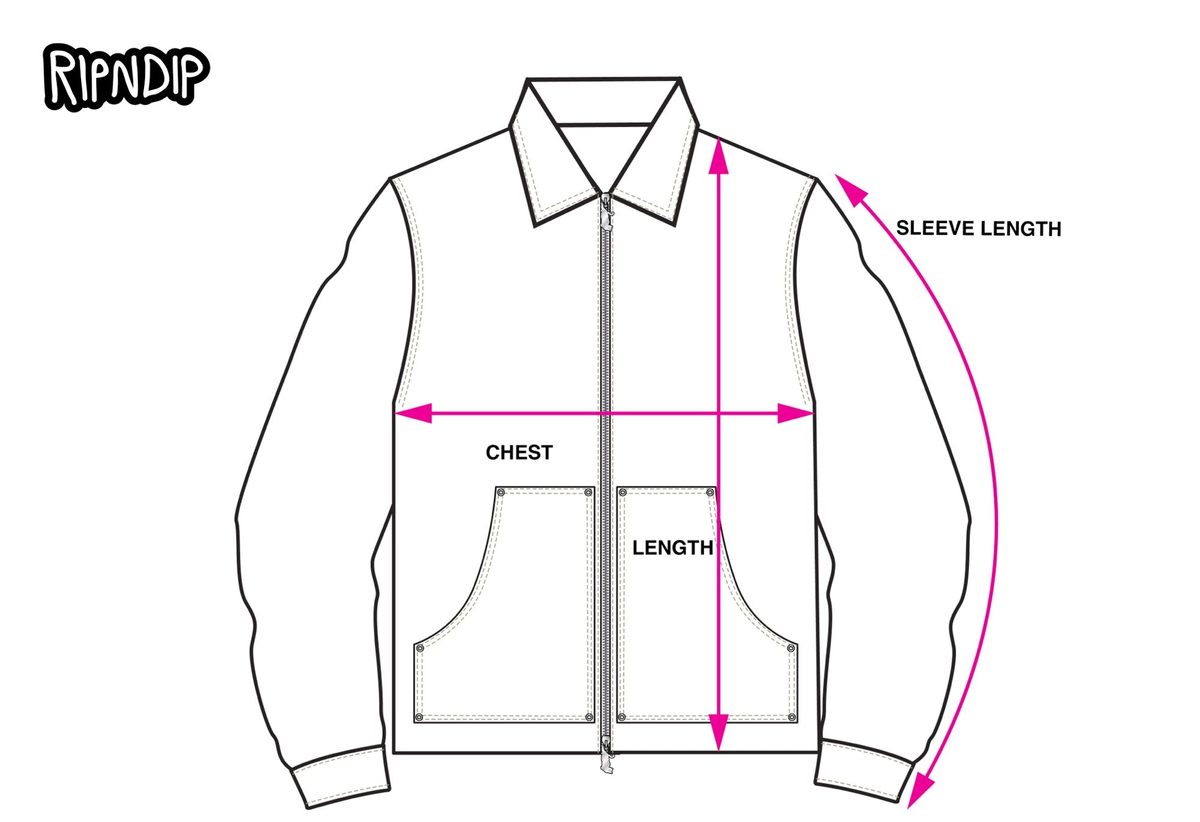 WORK JACKET measurement diagram