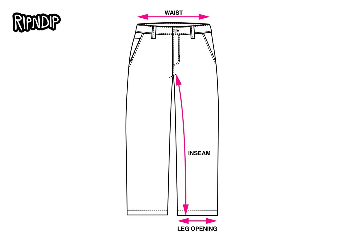 WIDE LEG PANTS measurement diagram