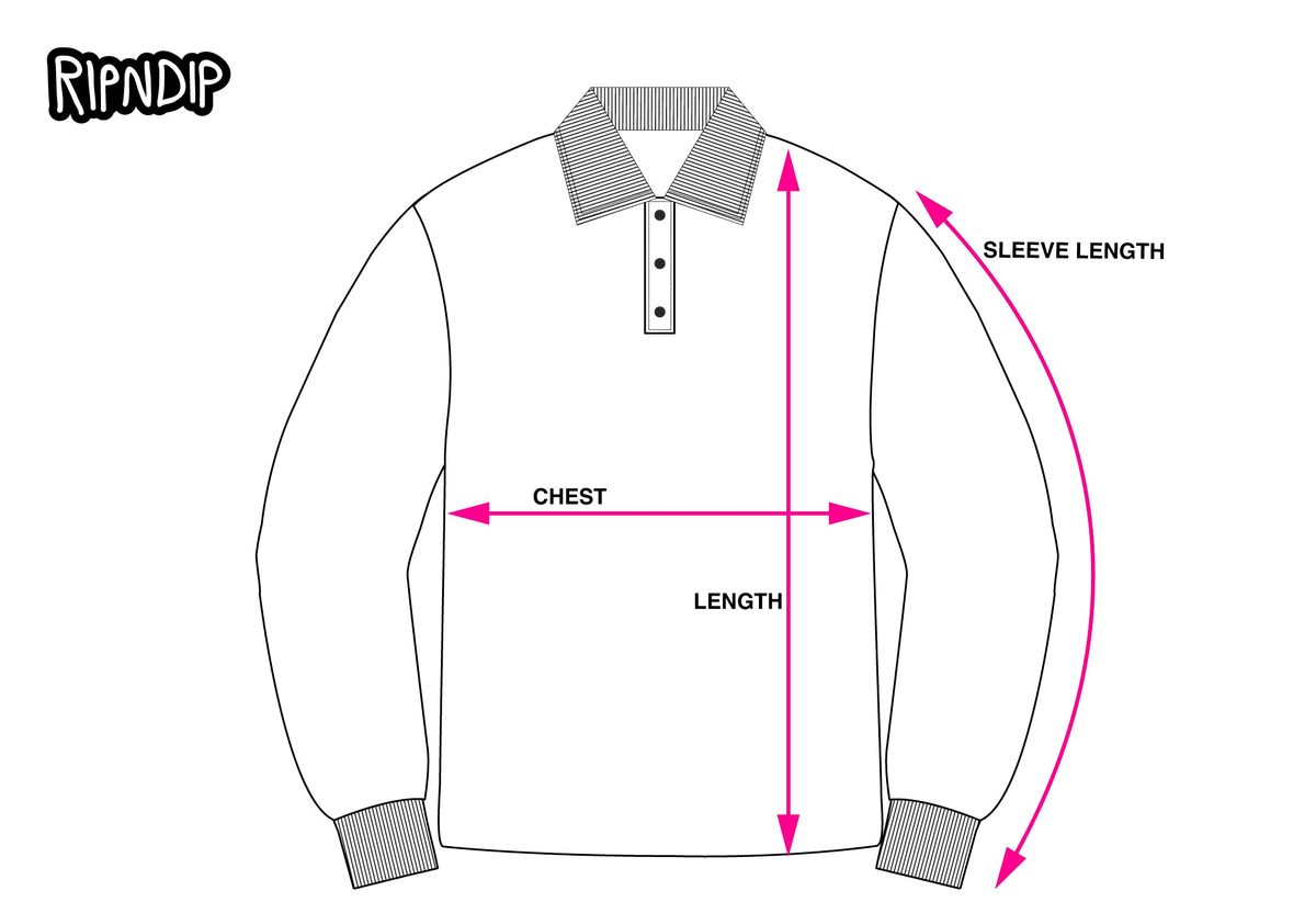 KNIT RUGBY SWEATER measurement diagram