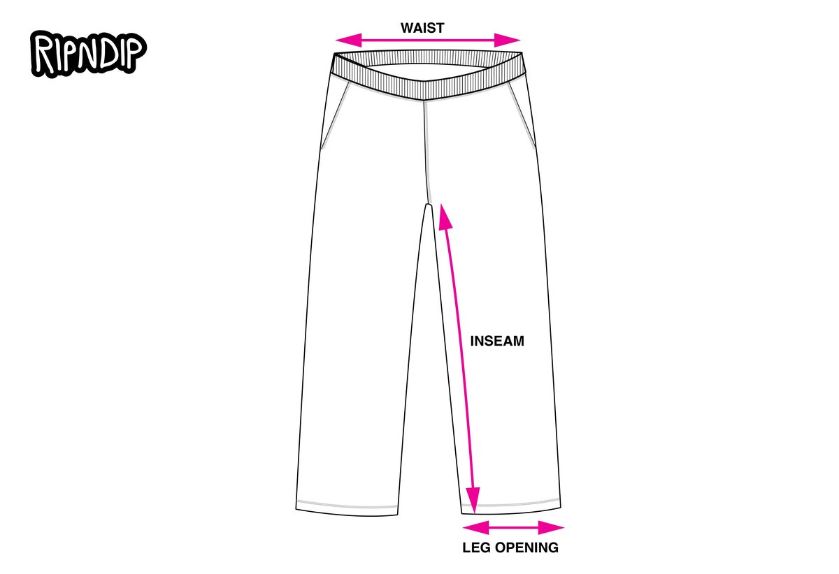 WIDE LEG SWEATS measurement diagram
