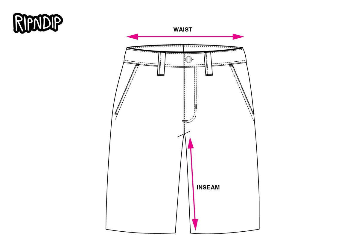 DENIM SHORTS measurement diagram