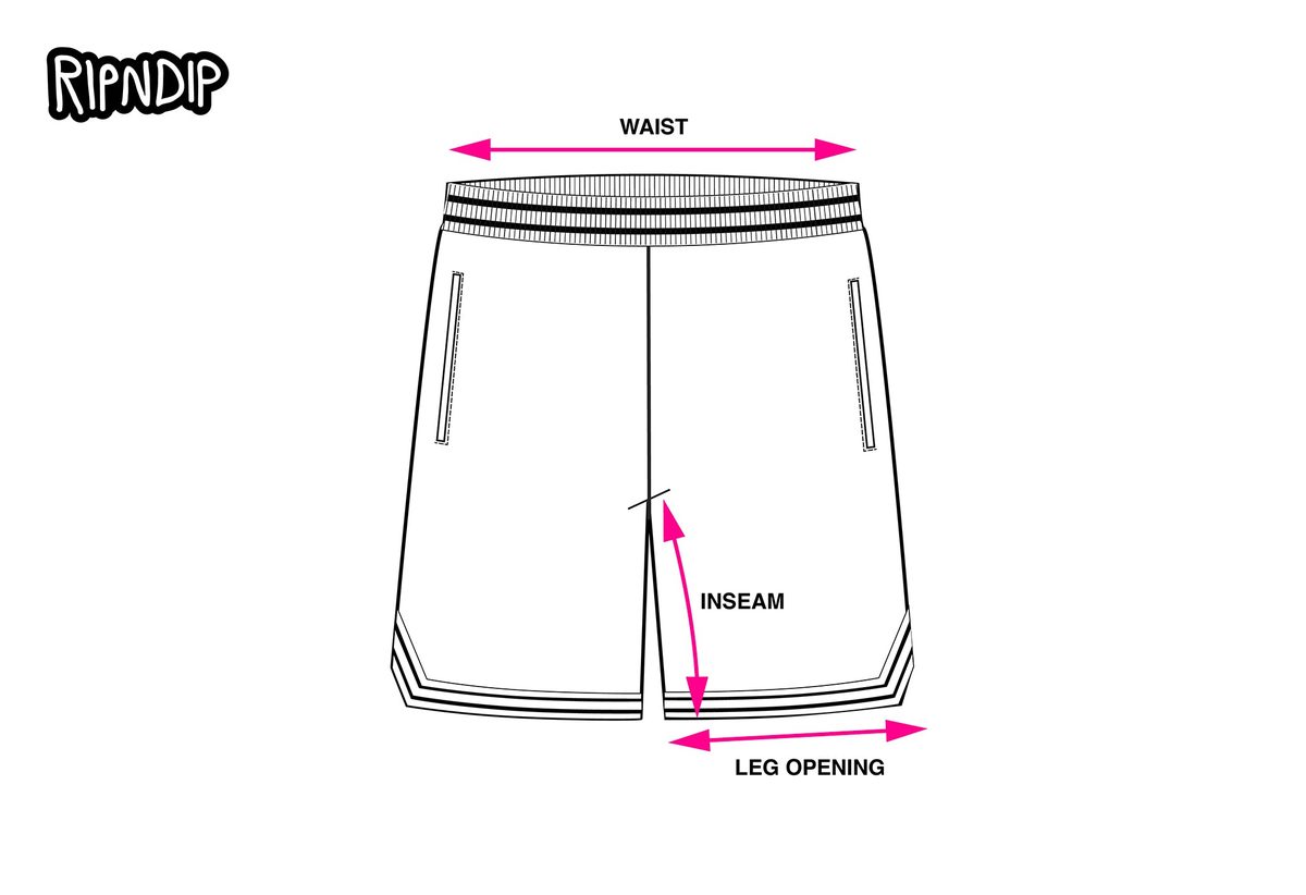 BASKETBALL SHORTS measurement diagram