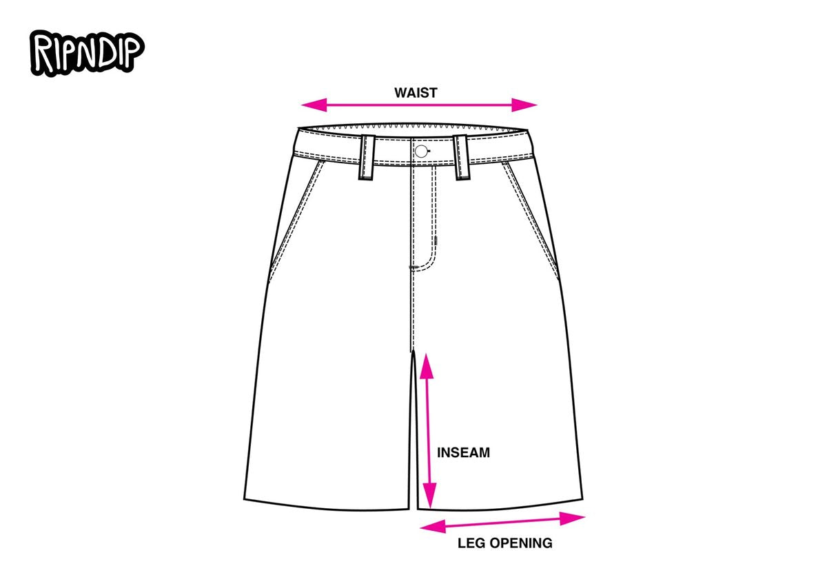 WIDE FIT SHORTS measurement diagram