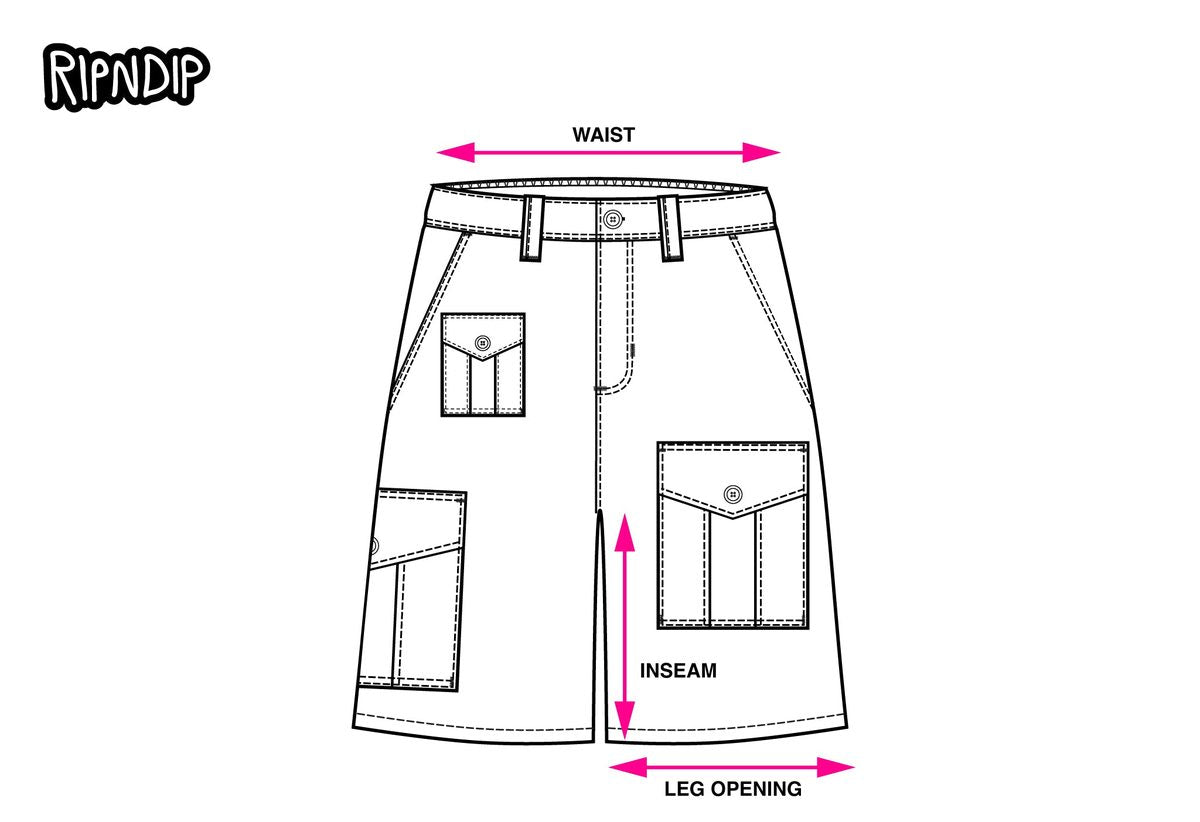 CARGO SHORTS measurement diagram